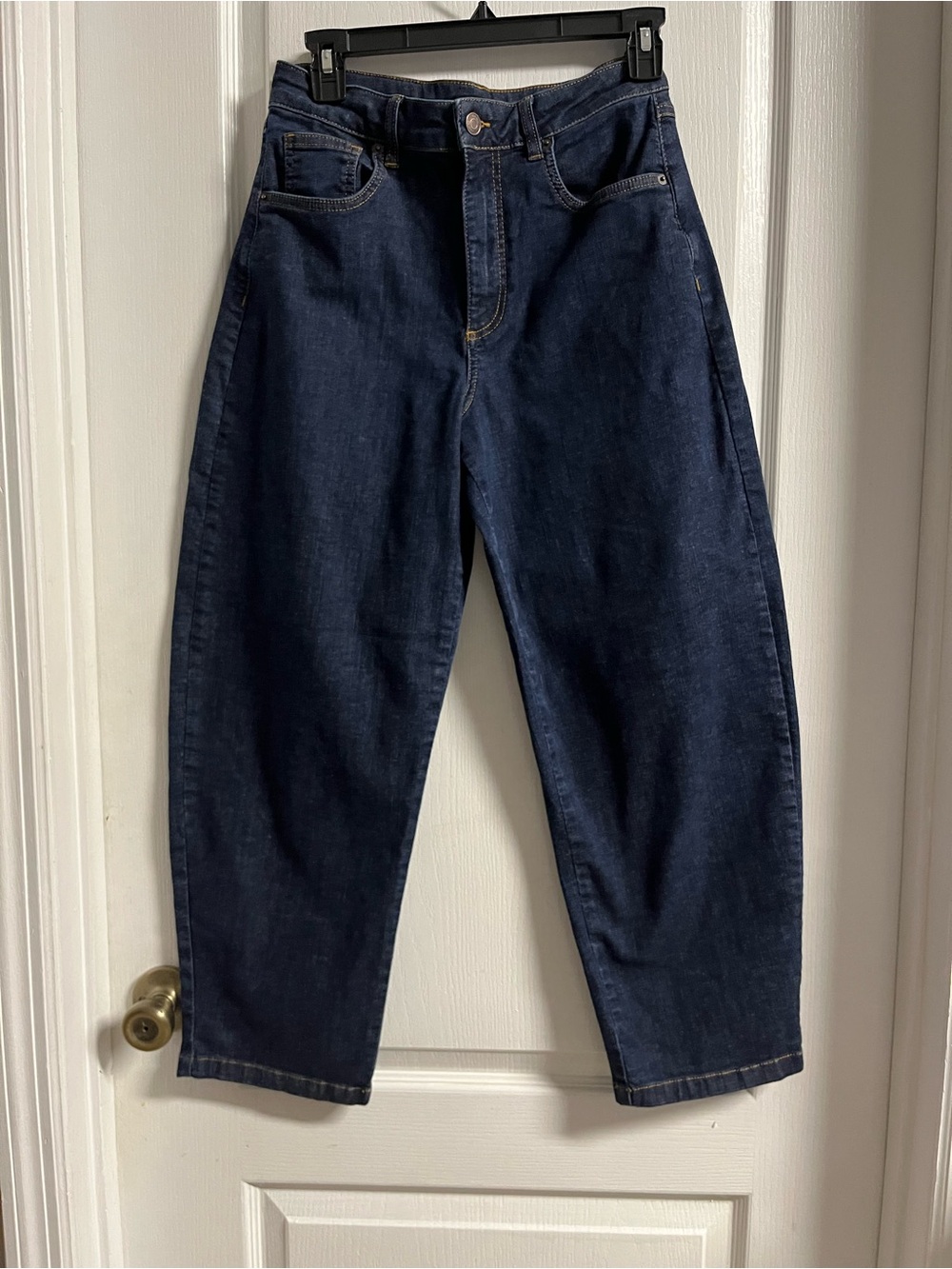 Ruti Women's Barrel Leg Jeans in Dark Blue